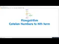 Flowgorithm - Catalan Numbers