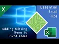 Excel Adding Missing Items To PivotTables