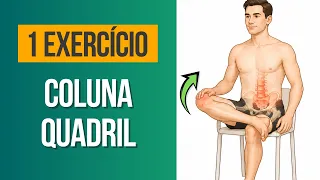 SEM DOR na Coluna e Quadril com 1 Exercício ☝️😲