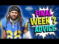 FINAL Week 7 Cheat Sheet Part 1 LIVE Q A News 2025 Fantasy Football