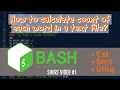 How to calculate count of each word in a text file - Bash Linux Commands Cat Sort and Uniq
