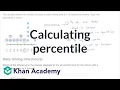 Calculating percentile Modeling data distributions AP Statistics Khan Academy