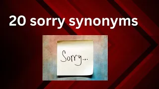 sorry synonyms