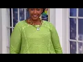 LOGO by Lori Goldstein Sleeve Distressed Cotton Slub Top on QVC