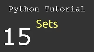 Sets Python Tutorial