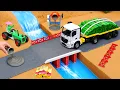 Download Lagu DIY Mini Truck Builds Brick \u0026 Metal Railing Bridge | Fun Construction Science Project