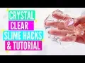 How To Make Crystal Clear Slime HACKS Tutorial DIY LARGE Crystal Clear Slime Recipe ASMR