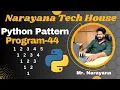 Narayana Tech House Python Pattern Program-44 Mr Narayana 9010607010