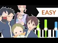 Gakuen Babysitters OP -「Endless happy world」by Daisuke Ono (EASY Piano Tutorial)