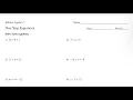 Solving One-Step Equations - Kuta Software