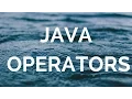 java operators manohar academy