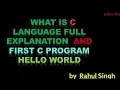 C program print hello world first program of c
