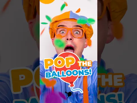 What Color Do Red & Yellow Make?! 🤔🎈 Pop Balloons with Blippi!