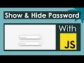 How To Show and Hide Password Using Vanilla JavaScript HTML CSS SASS