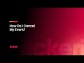 How to cancel an event on Tickeri