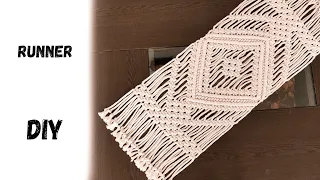 Macrame Table Runner Tutorial Handmade Boho Decor