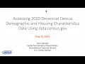 Accessing 2020 Decennial Census Demographic and Housing Characteristics Data Using data census gov