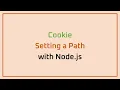 Cookie Setting Path with Node js