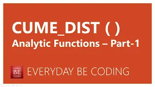 CUME - DIST analytic function in SQL Server