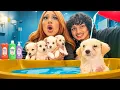 OUR PUPPIES FIRST BATH
