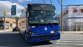 Greenwich Village Bound 2021 Prevost X3-45 1571 SIM33 Express Bus At Forest Av South Av