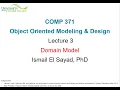 COMP371 Object Oriented Modeling and Design Lecture 3
