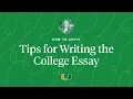 How to Apply Tips on Writing a College Essay