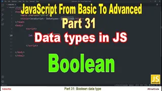 Boolean data type in JavaScript Part 31 JavaScript