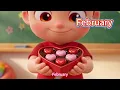 12 Months of the Year Song for Kids | Learn January to December | Mibbies