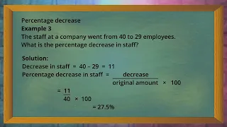 Mathematics grade 9 How to calculate percentage increase or decrease for a given situation