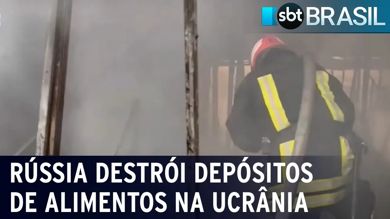 Rússia destrói depósitos de alimentos na Ucrânia | SBT Brasil (19/07/23)