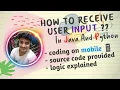 How to receive user input in Java and Python codeyourslf