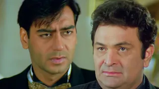 ऋषि कपूर ने मारा काजोल के सामने अजय को थप्पड़ - Bollywood Hit Movie - Raju Chacha - Part 4