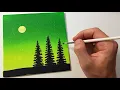 Easy Moon Night for Beginners Acrylic Painting Tutorial Step by Step