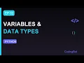 Python Tutorial - Variables and Data Types int float str bool CodingBot