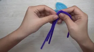 This bluish-purple tulip is made from beautiful velour wire.
