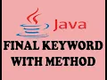 FINAL KEYWORD WITH METHOD OR FUNCTIONS IN JAVA URDU HINDI