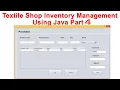 Textile shop Inventory management using Java Part 4