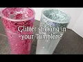 Glitter stuck in snow globe tumbler glitter stuck in snowglobe rim