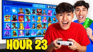 I Upgraded My Little Brother’s Fortnite Account for 24 Hours!