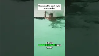 Cleaning boat hulls  Satisfying underwater task revealed!