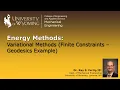 Variational Methods Finite Constraints - Geodesics Example