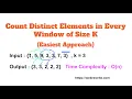 Count Distinct Elements in Every Window of Size K