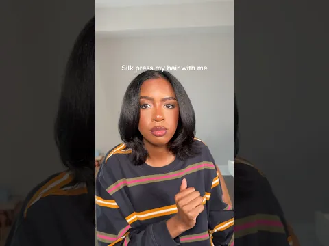 Silk press with me💫 #hair #naturalhair #silkpress