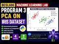 BCSL606 Machine Learning Lab Program 3 PCA on Iris Dataset using Python VTU ML Lab