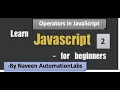 Different Operators in JavaScript - Part