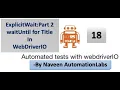 ExplicitWait - WaitUntil for Page Title in WebDriverIO