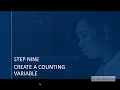 Step 9 Create a Counting Variable