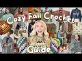 Cozy Fall Pattern Guide 2025 PLUS LINKS - size inclusive trendy classic wearables accessories