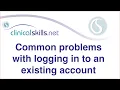 Common problems with logging in